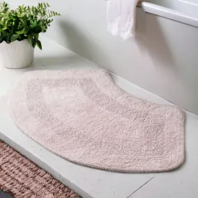Blush Pink Curved Bath Mat