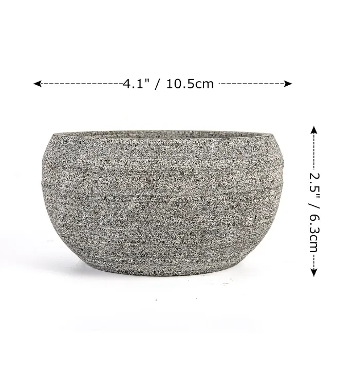 Dapper Street Supply Co. - 100% Natural Granite Stone - Shaving Cream/Soap Bowl with Great Foam Lathering!