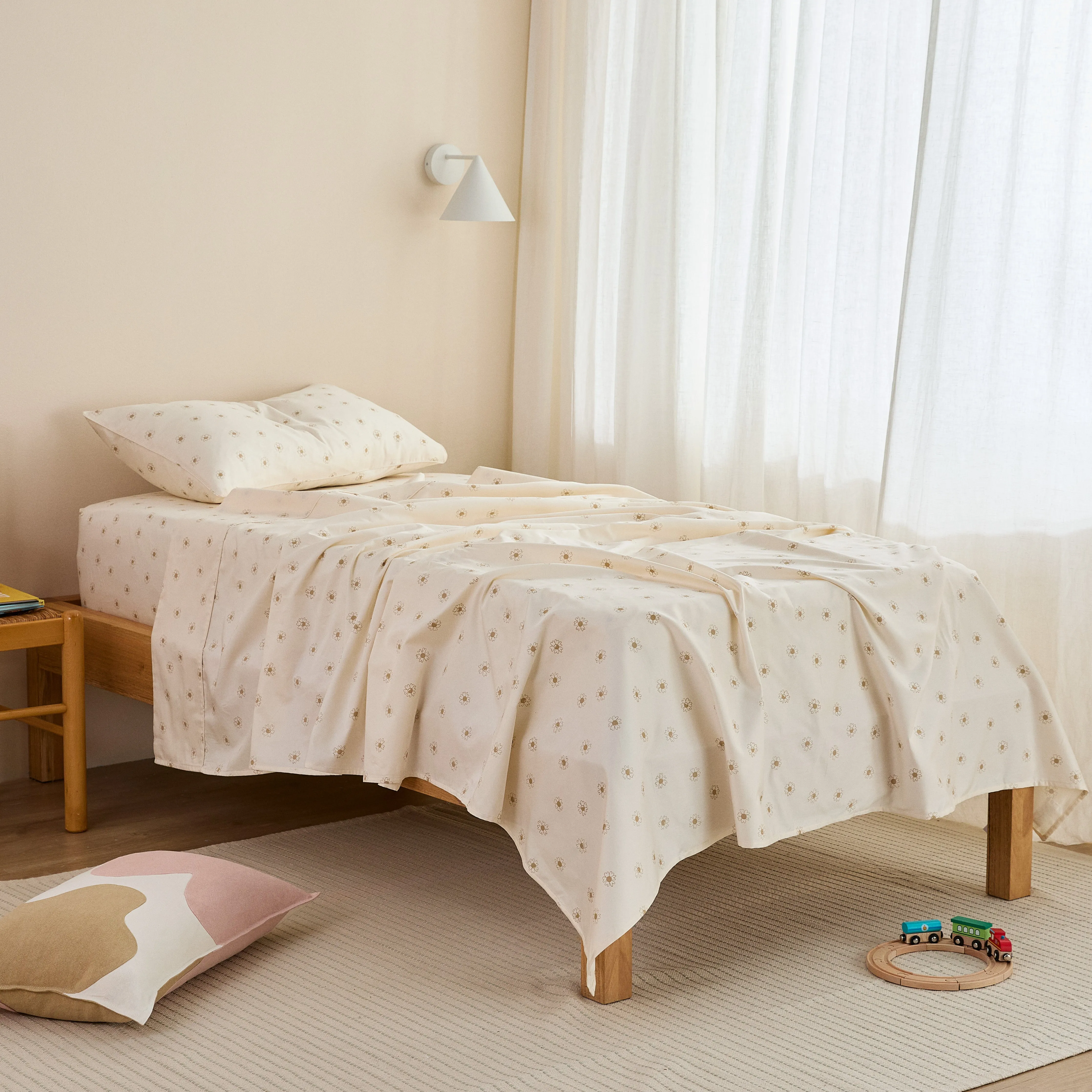 Eden Cotton - Daisy Print Kids Bed Sheets
