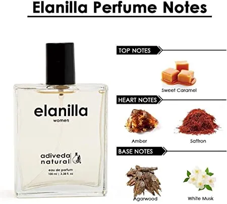Elanilla Eau De Parfum For Women - Sweet Ambary & Caramel 100ML