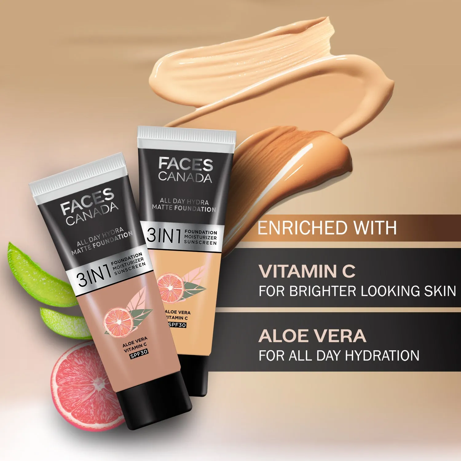 FACES CANADA All Day Hydra Matte Foundation Warm Sand 042 15ml