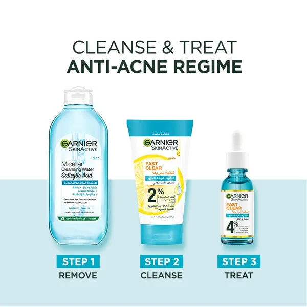 Fast Clear 4% Salicylic Acid, Vitamin C, Niacinamide, AHA - Anti-Acne Treatment Booster Serum