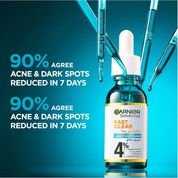 Fast Clear 4% Salicylic Acid, Vitamin C, Niacinamide, AHA - Anti-Acne Treatment Booster Serum