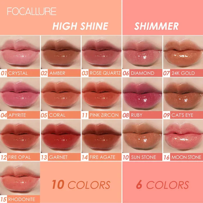 FOCALLURE Moisturizing Liquid Lipstick High Pigment Lip Gloss Makeup Cosmetics