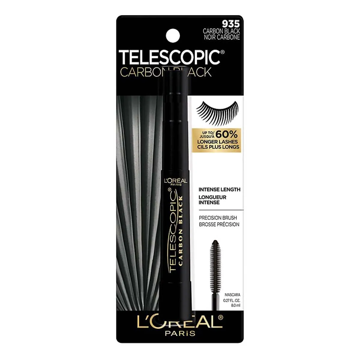 LOREAL PARIS telescopic 935 carbon black noir carbone لوريال بارس ماسكارا