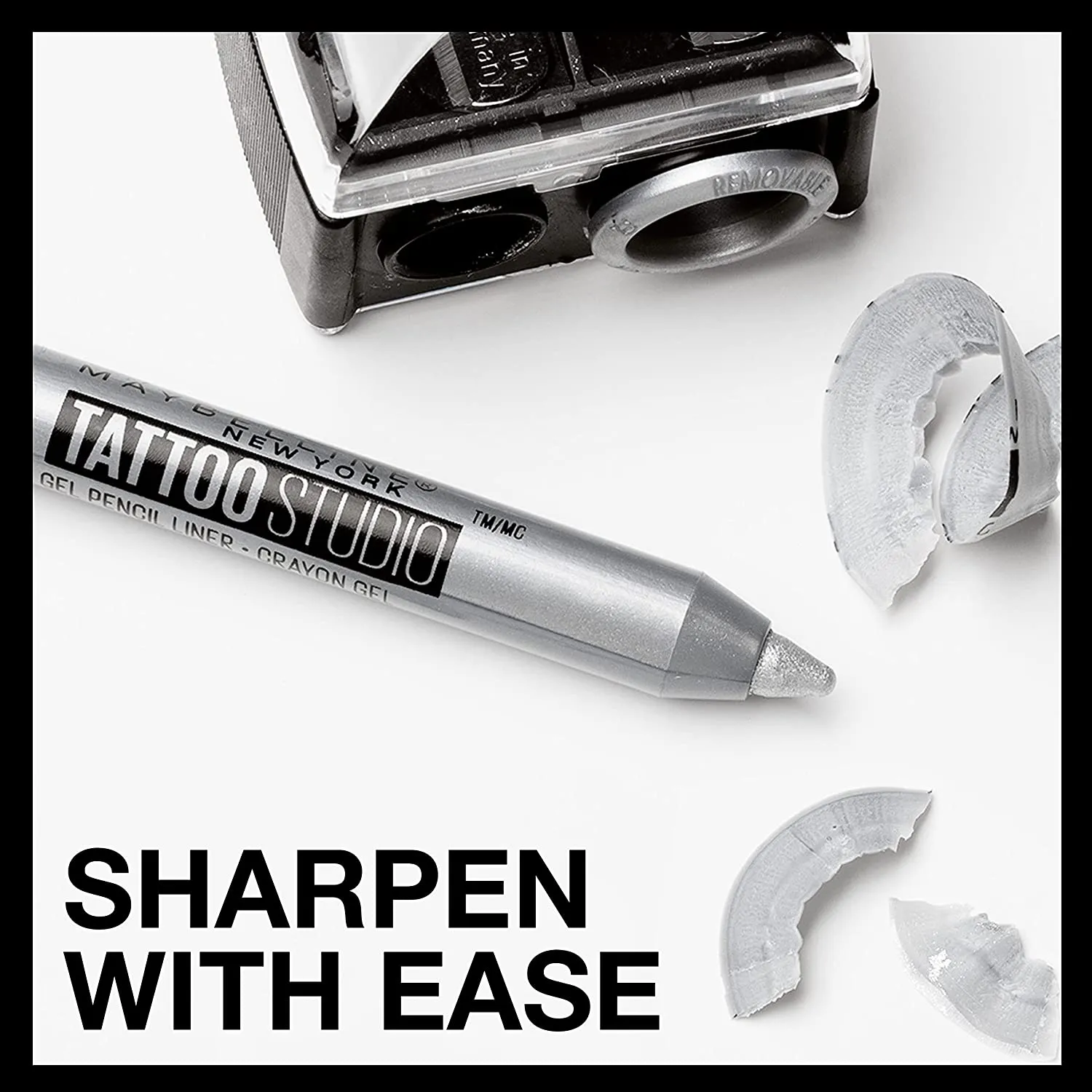 Maybelline TattooStudio Sharpenable Gel Pencil Waterproof Longwear Eyeliner, Deep Onyx