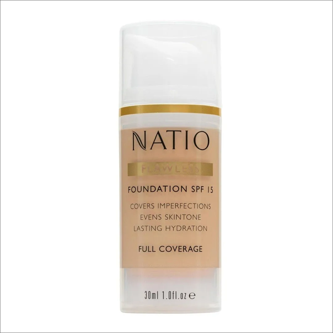 Natio Flawless Foundation SPF 15 Light Medium 30ml