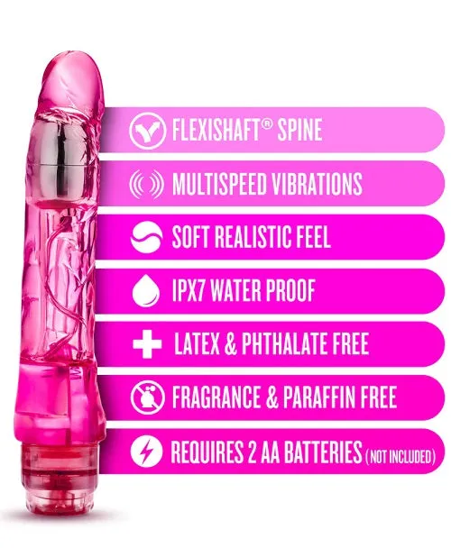 Naturally Yours Mambo Vibrating Dildo 9in - Pink