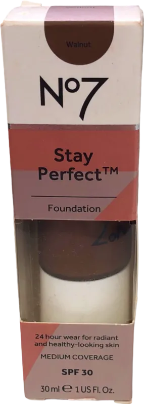 No7 Stay Perfect Foundation Walnut 30ml