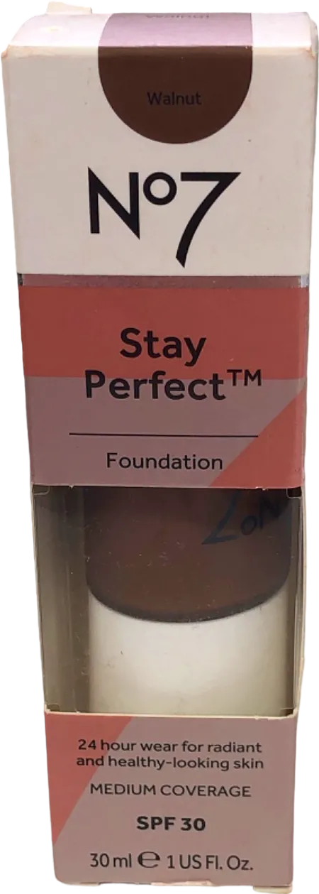 No7 Stay Perfect Foundation Walnut 30ml