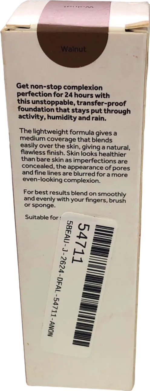 No7 Stay Perfect Foundation Walnut 30ml