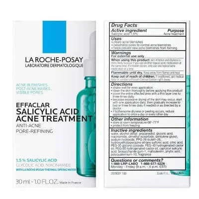 Open Box - La Roche Posay Acne Treatment Salicylic Acid Face Serum - 1oz