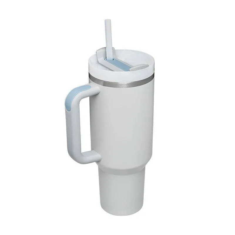 Thermal Mug 40oz Straw Coffee Insulation Cup With Handle BPA Free