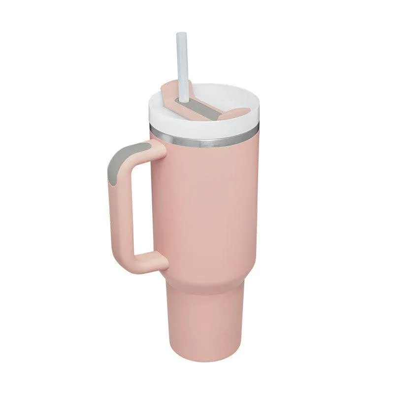 Thermal Mug 40oz Straw Coffee Insulation Cup With Handle BPA Free