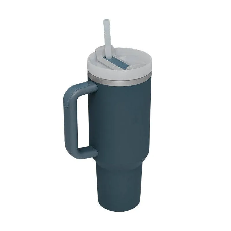 Thermal Mug 40oz Straw Coffee Insulation Cup With Handle BPA Free