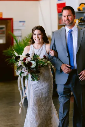 Vintage Burgundy and Blush Air Force Styled Wedding