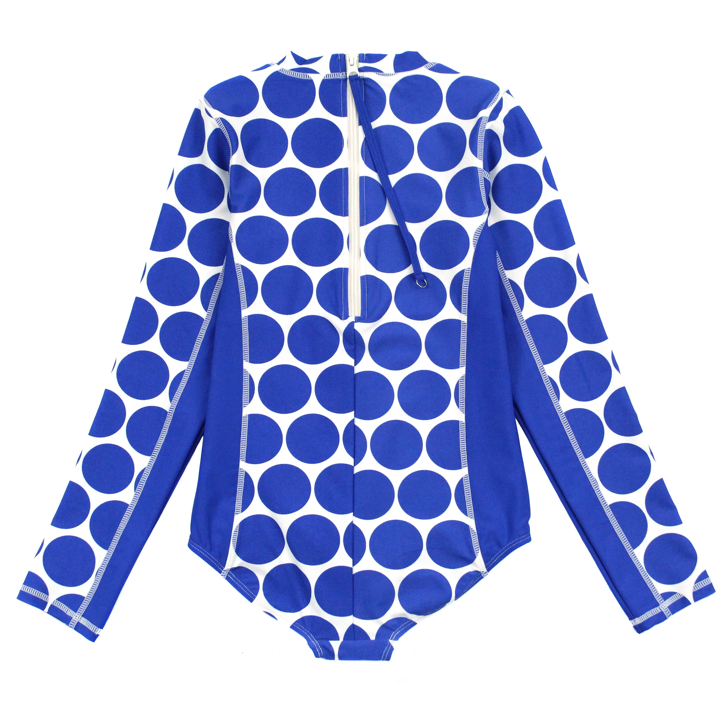Women's Long Sleeve Surf Suit (One Piece Bodysuit) - "Oversized Dot”